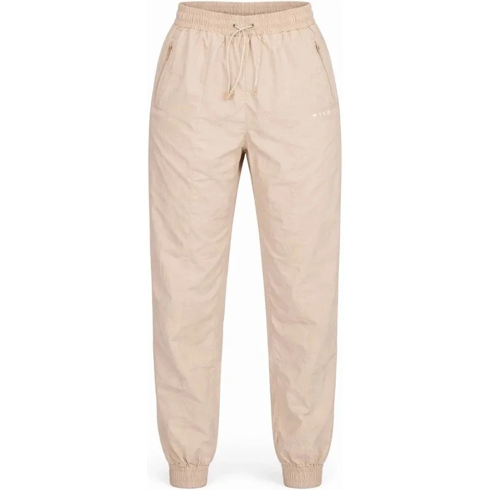 WILO THE LABEL Parachute Pant Clay Beige Nylon Mesh Lined Joggers WL-323-04-M
